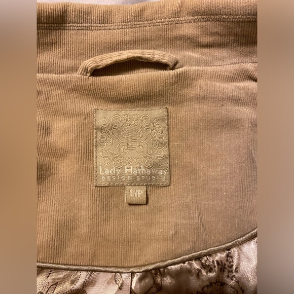 Lady Hathaway Blazer Corduroy Jacket Womens Beige small - Picture 7 of 9